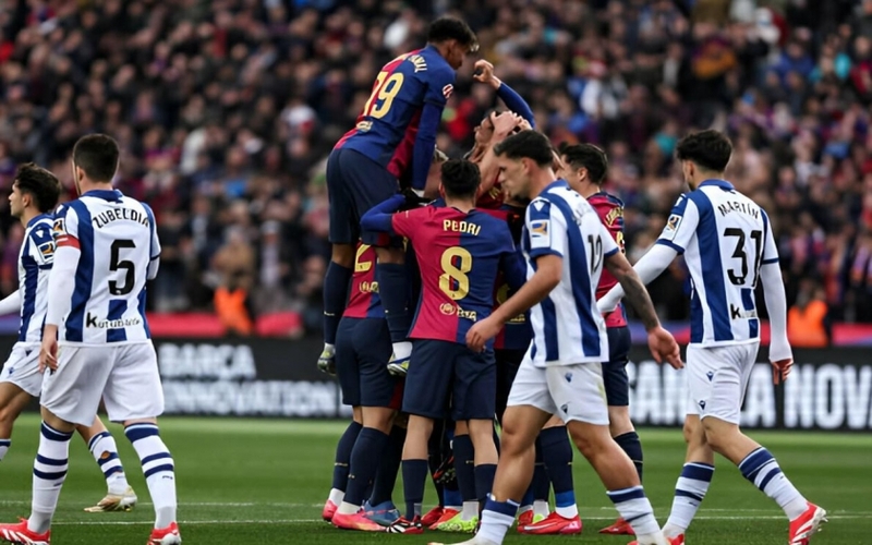 Blaugrana có chiến thắng dễ dàng trước Real Sociedad.