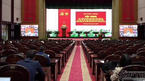 Bộ Quốc phòng lấy ý kiến dự thảo Nghị quyết về sửa đổi, bổ sung một số điều của Hiến pháp năm 2013 3 Toàn cảnh Hội nghị điểm cầu Bộ Quốc phòng.