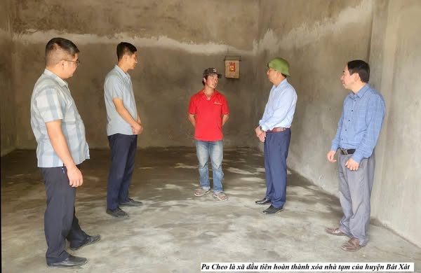 Pa Cheo nỗ lực vươn lên từ khó khăn: Hy vọng về một tương lai ấm no. 1 Pa Cheo là xã đầu tiên hoàn thành xóa nhà tạm của huyện Bát Xát. (Ảnh Truyền Hình Bát Xát)