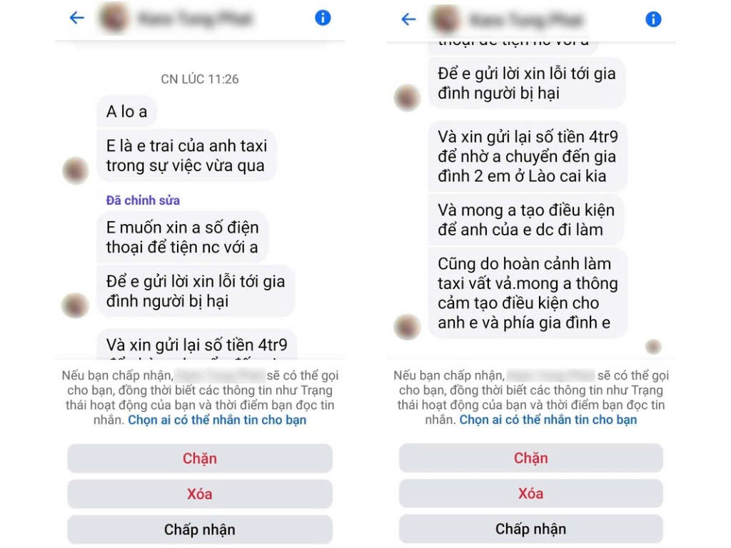 Taxi 'chặt chém' gần 5 triệu ở Hà Nội: Người thân tài xế xin hoàn tiền 2 Người tự xưng là em trai tài xế taxi nhắn tin cho anh Trường, ngỏ ý muốn xin lỗi và gửi lại tiền cho 2 nạn nhân.