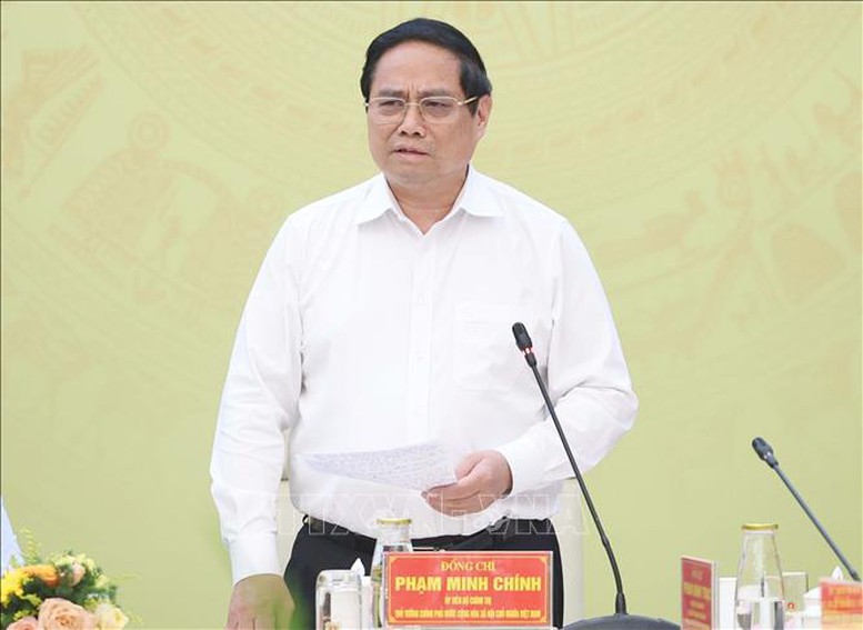 Tổng Bí thư Tô Lâm dự Hội nghị Đảng ủy Công an Trung ương 6 tháng đầu năm 2025 4 Thủ tướng Phạm Minh Chính phát biểu tại hội nghị - Ảnh: TTXVN