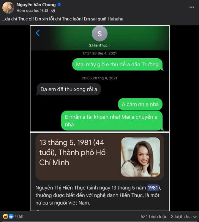 Chia sẻ hài hước của nhạc sĩ Nguyễn Văn Chung nhanh chóng thu hút sự chú ý của cư dân mạng. Ảnh: Chụp màn hình
