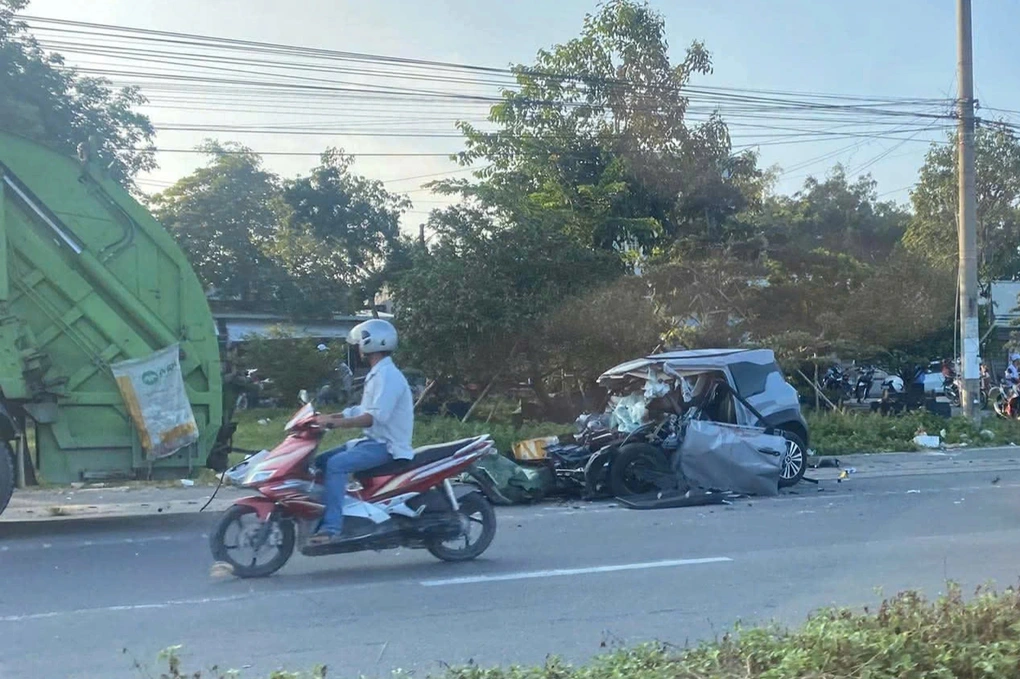 Hiện trường vụ tai nạn.