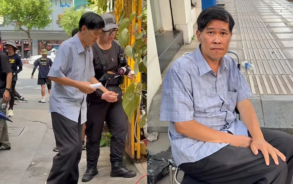 Hình ảnh nghệ sĩ Phước Sang trên phim trường thu hút sự chú ý 