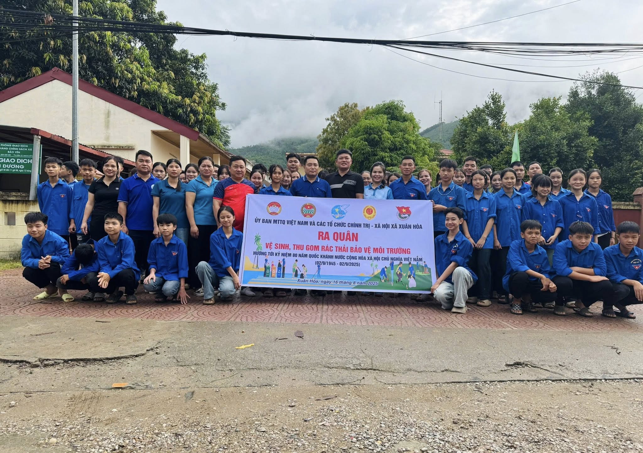 Quang cảnh buổi lễ ra quân. (Ảnh Truyền Hình Bảo Yên)