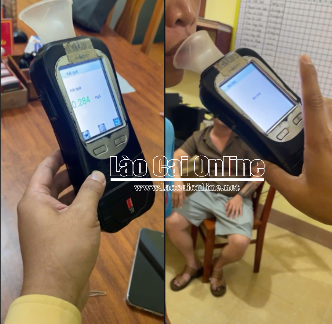 Đo lại nồng độ cồn vụ tai nạn ở Phong Dụ Thượng trước sự chứng kiến của người dân 2 Kết quả khi đo lại nồng độ cồn trước sự chứng kiến của người dân