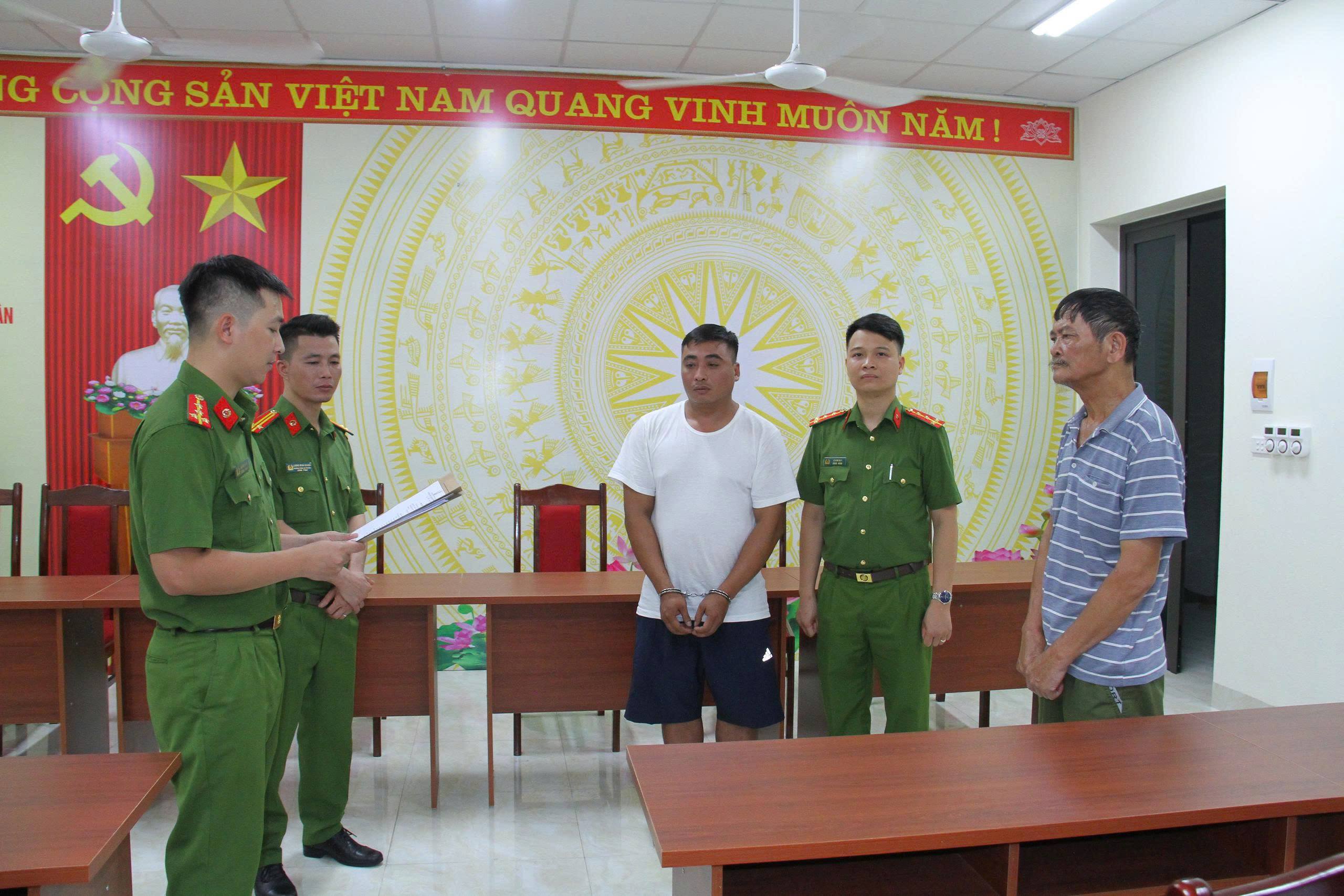 Quàng Xuân Hùng Tại cơ quan Cảnh sát điều tra ( ảnh Quỳnh Trang - ANTV Lào Cai ) 