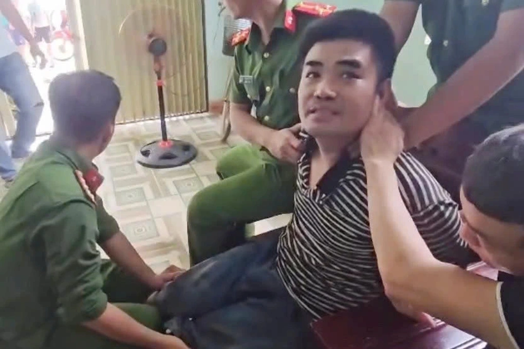 Đối tượng Nghĩa thời điểm bị bắt (Ảnh: Công an Lào Cai).
