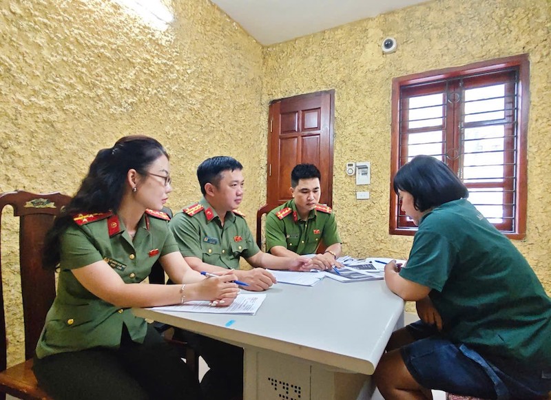 Đối tượng Thương tại cơ quan Công an.
