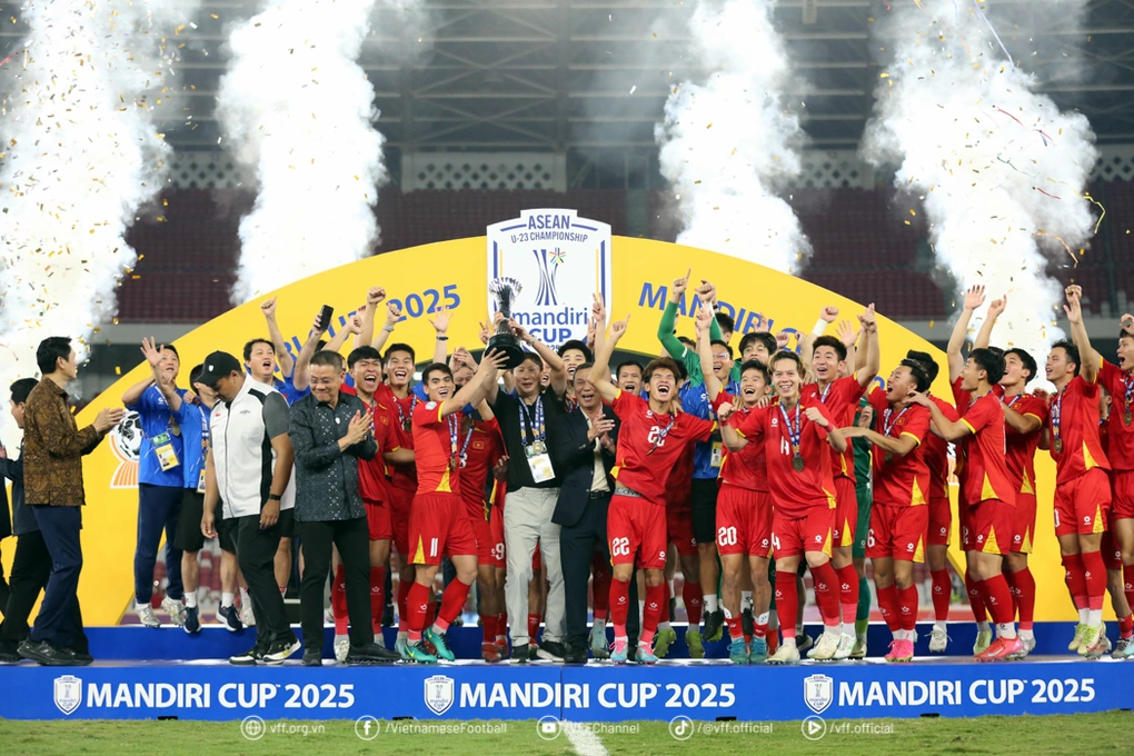 Đội tuyển U23 Việt Nam vô địch U23 Đông Nam Á 2025 (Ảnh: VFF).