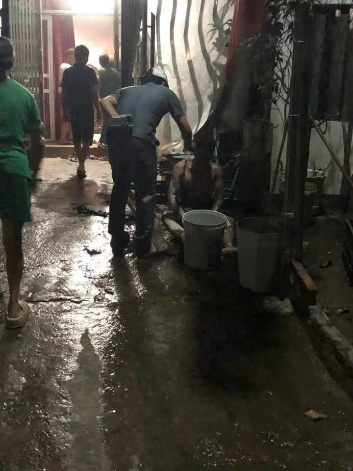 Hiện trường vụ việc tại phường Văn Phú, tỉnh Lào Cai.