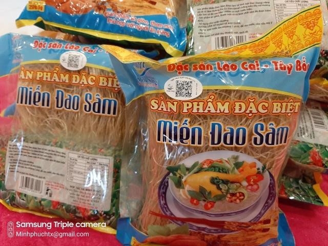 Sản phẩm OCOP Bát Xát: Hương vị quê nhà giữa đại ngàn Tây Bắc 7 Miến sâm Hưng Hiền có màu sam sám nâu đặc trưng, sợi miến dai, giòn, không nát khi nấu lâu