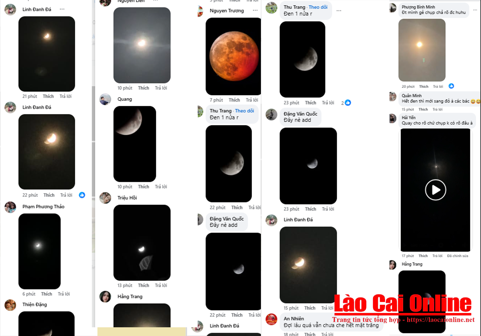 Người dân Lào Cai háo hức chờ ngắm “trăng máu” 1 Người dân Lào Cai háo hức chờ đón sự kiện “trăng máu”.