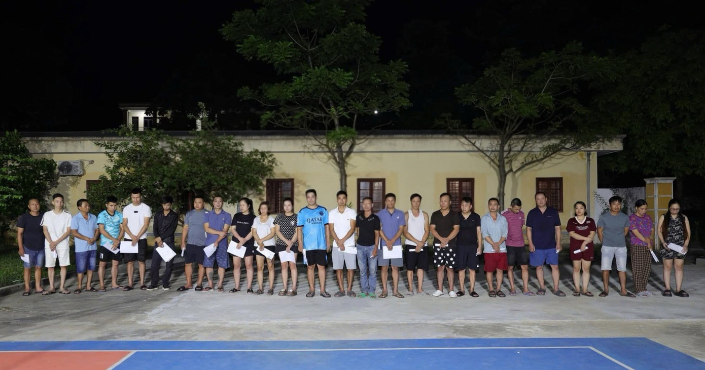 Các đối tượng bị tạm giữ. Ảnh: An ninh Lào Cai.