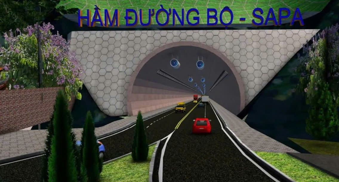 Đề xuất xây dựng hầm xuyên núi giảm ùn tắc vào Sa Pa 2 Phối cảnh dự án hầm đường bộ Sa Pa.