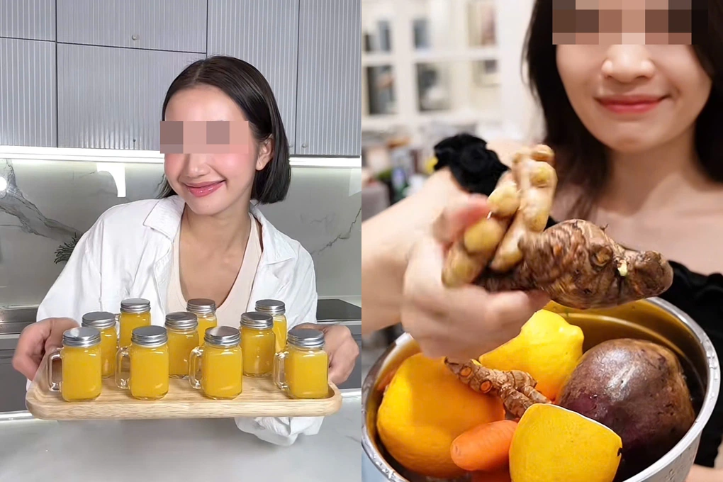 Trào lưu uống ginger shot gần đây được nhiều TikToker, KOL chia sẻ trên mạng xã hội (Ảnh chụp màn hình)