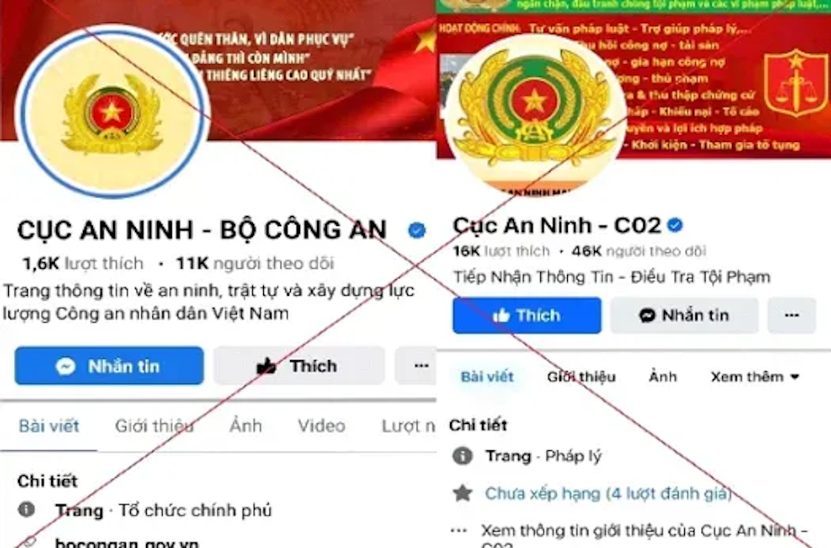 Ma trận tích xanh thuê trên Facebook và cách nhận biết 2 Các fanpage chính phủ cơ quan nhà nước bị giả mạo . Ảnh MXH