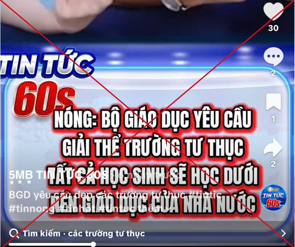 Bộ GD&ĐT cảnh báo tin sai sự thật về giải thể cơ sở giáo dục ngoài công lập 4 2.jpg