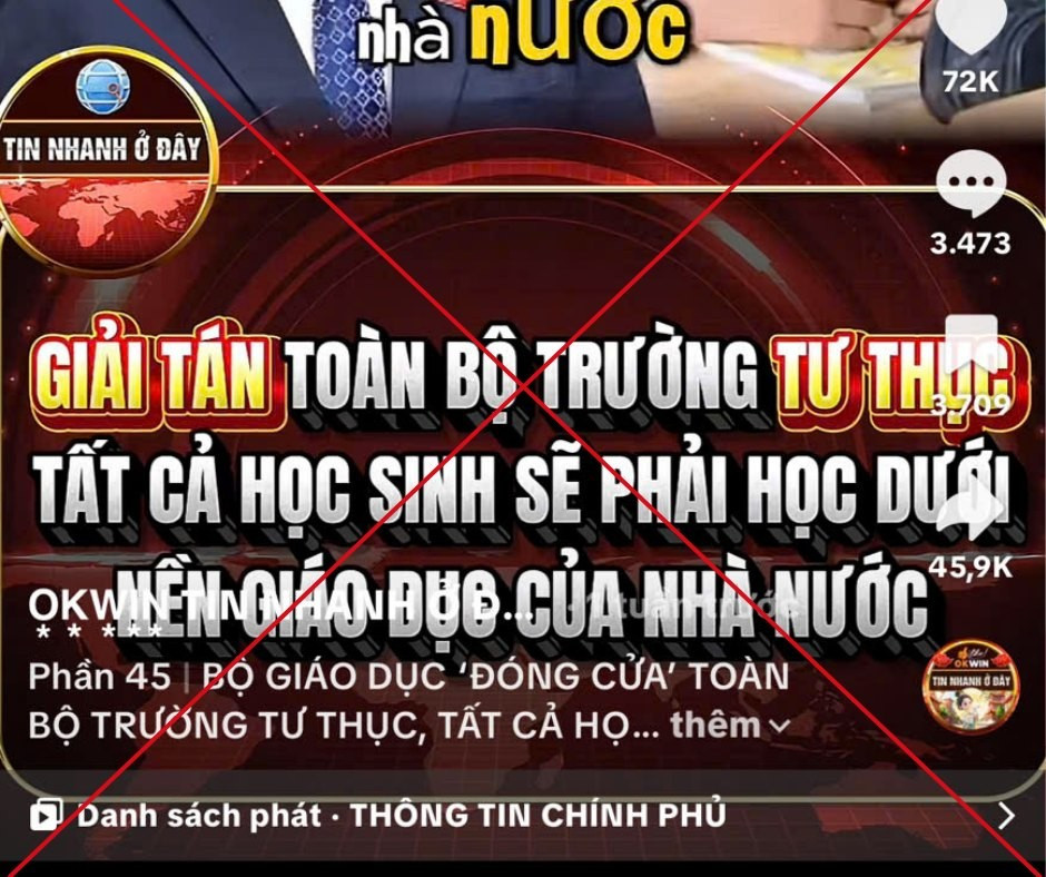 Bộ GD&ĐT cảnh báo tin sai sự thật về giải thể cơ sở giáo dục ngoài công lập 2 4.jpg