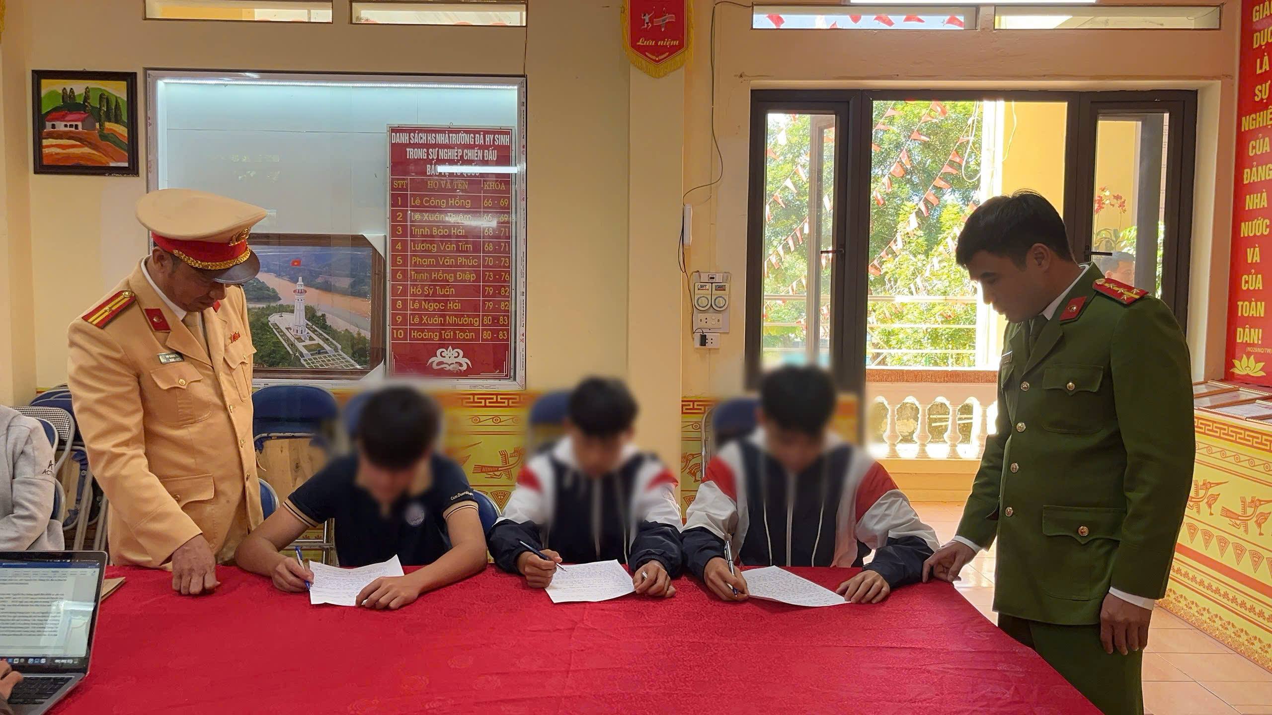 1. Cac em hoc sinh lien quan den vu viec viet ban cam ket khong tai pham