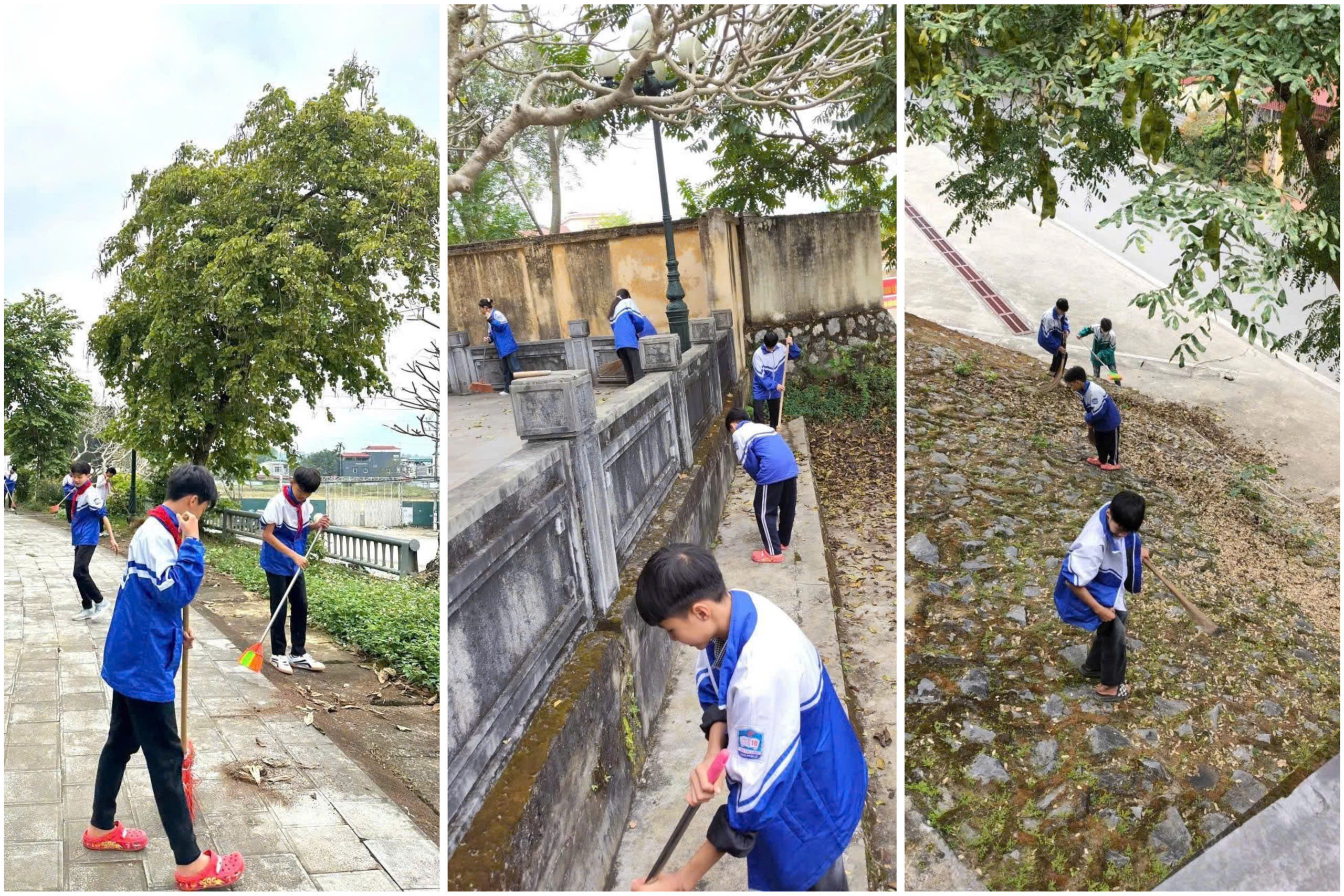 Học sinh Trường TH&THCS Võ Thị Sáu chăm sóc di tích lịch sử, tri ân truyền thống anh hùng 5 z7331630762835 2aa830504e0a096c9a7e2a4aaf2ca4f2