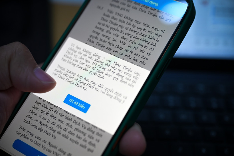 Zalo se xoa tai khoan nguoi dung neu khong chap nhan Thoa thuan dich vu Anh Minh Son Vietnam