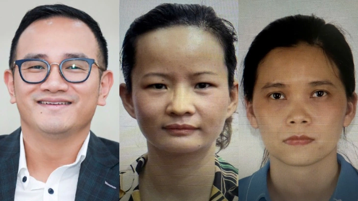 Khởi tố dàn lãnh đạo Đức Giang, cổ phiếu DGC giảm sàn 3 Bị can Đào Hữu Duy Anh, Đào Thị Mai, Hoàng Thúy Hà (từ trái qua) - Ảnh: Bộ Công an