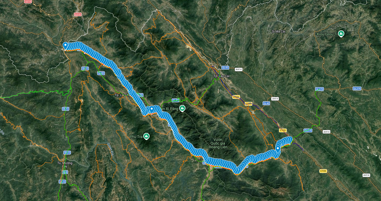 Bản đồ hướng tuyến Cao Tốc Bảo Hà - Lai Châu