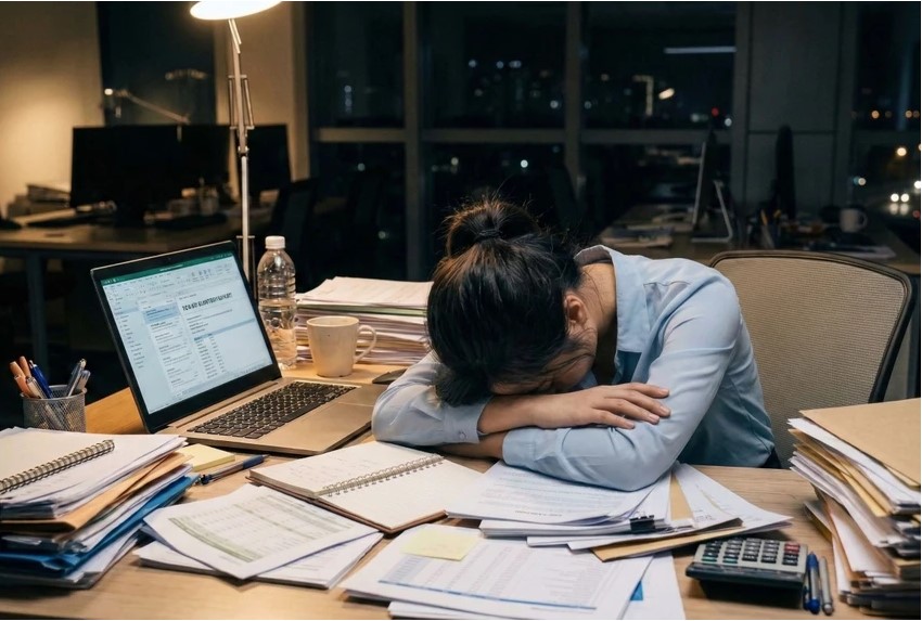 Bộ Y tế đề xuất giám sát người có nguy cơ rối loạn tâm thần, trong đó có người chịu áp lực học tập, áp lực công việc kéo dài. Ảnh minh họa