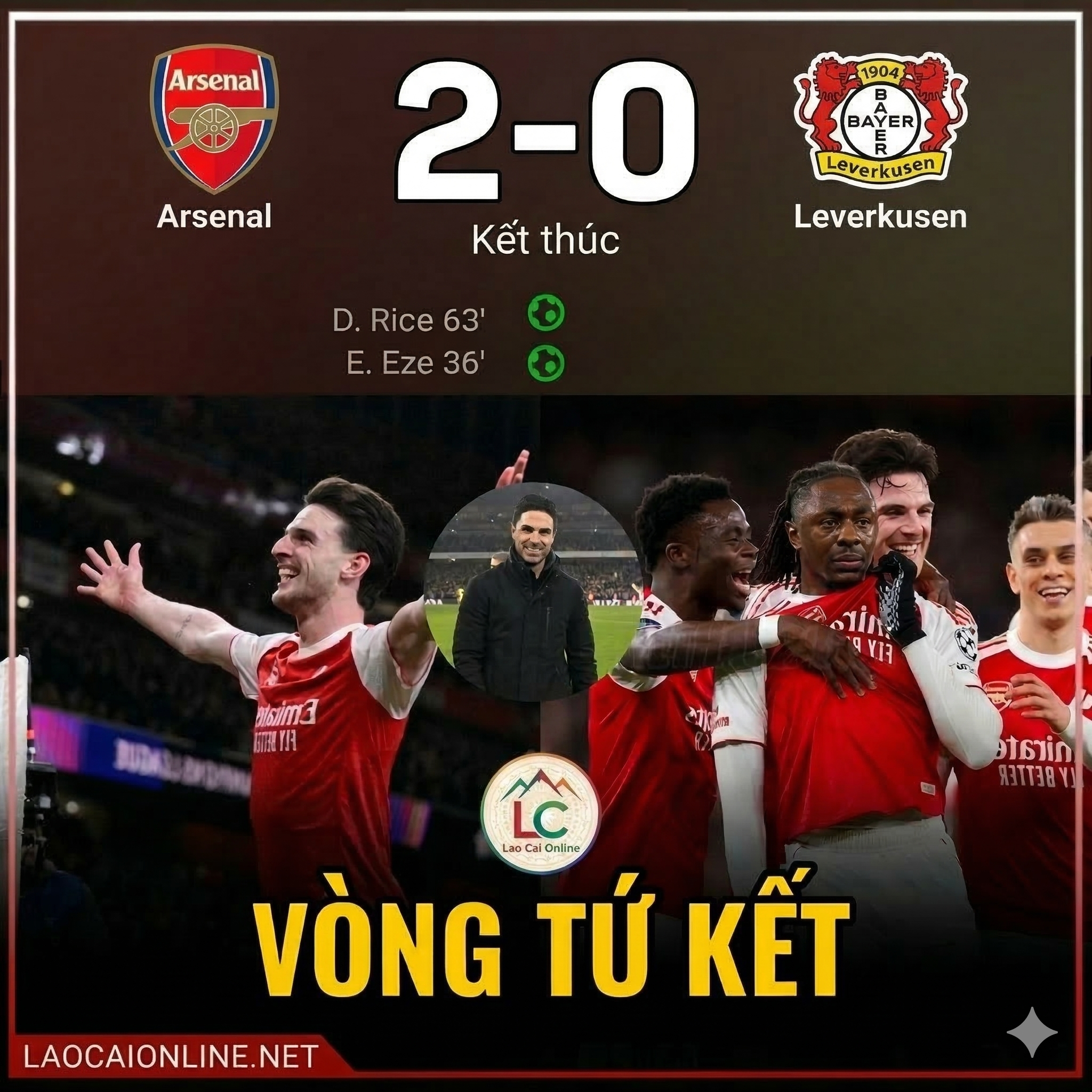 Arsenal tiếp tục nuôi hy vọng ăn 4 ở mùa giải năm nay sau khi vượt qua Leverkusen thuyết phục.