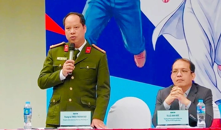 Trung tá Triệu Thành Đạt, chuyên viên chính Cục Đào tạo, Bộ Công an.