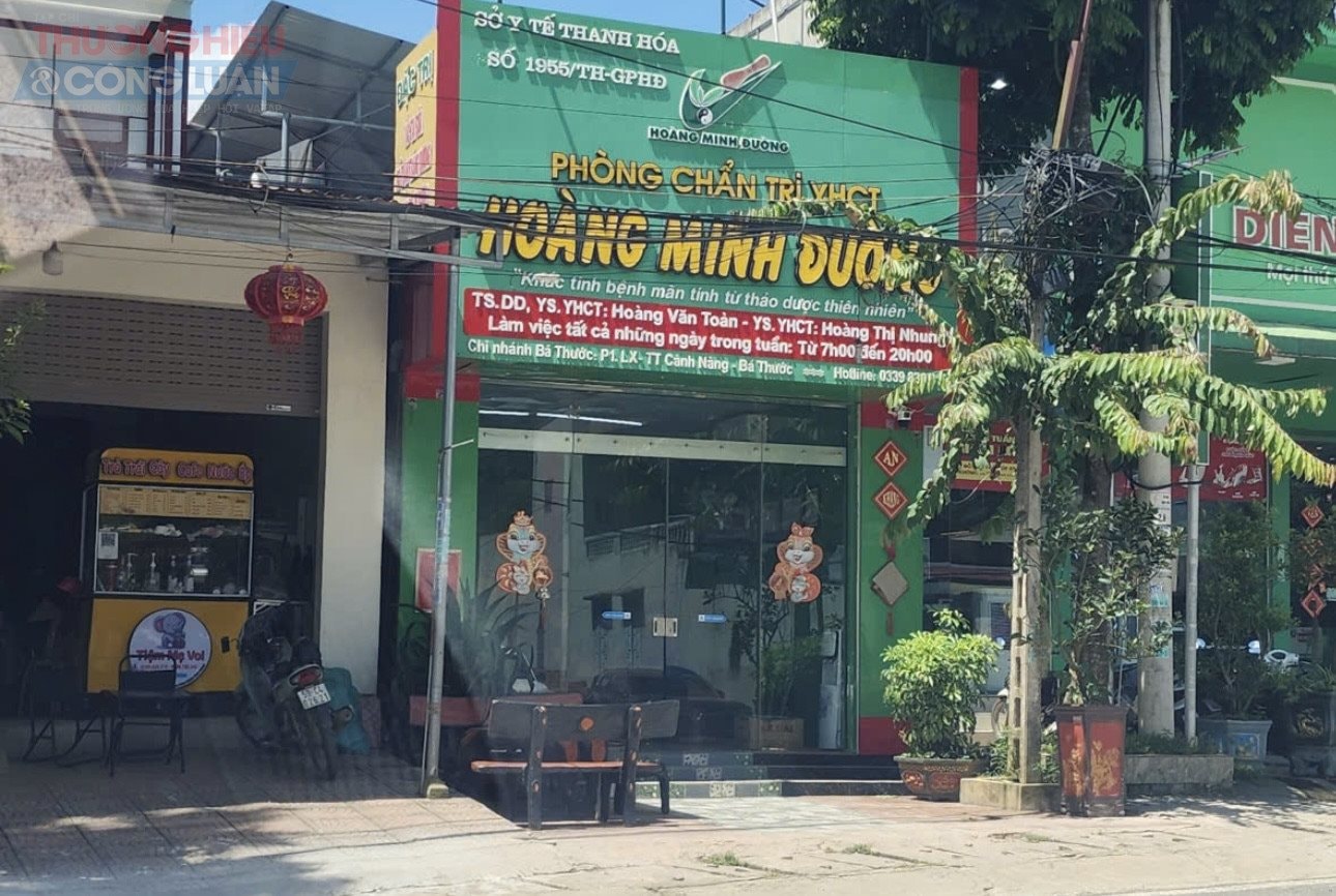 Phòng khám Hoàng Minh Đường - Thanh Hóa. Ảnh: thuonghieucongluan