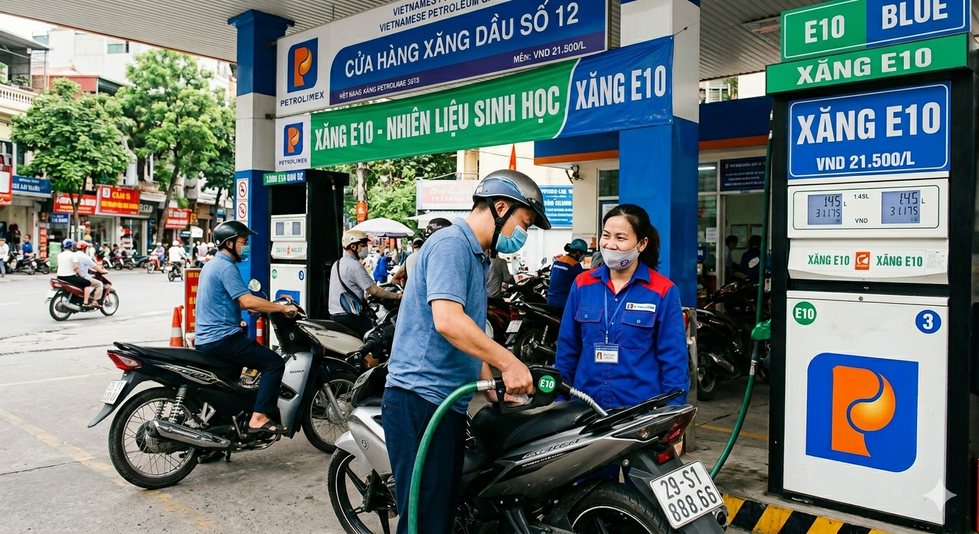 Đa số người dân hào hứng sử dụng xăng sinh học E10 1 Ảnh minh họa tạo bởi A.I
