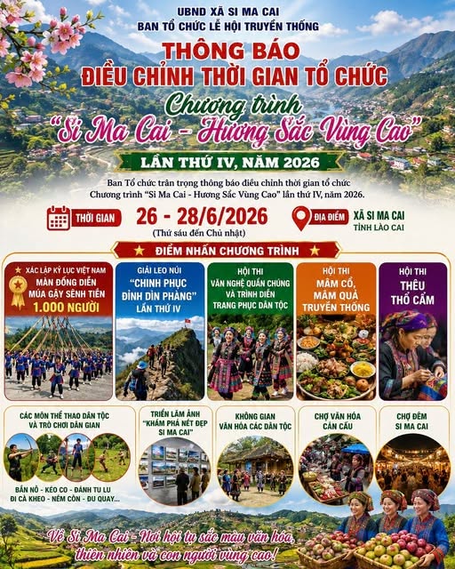 Timeline chương trình Si Ma Cai Hương Sắc Vùng Cao