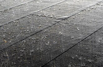 Hard rain on a roof