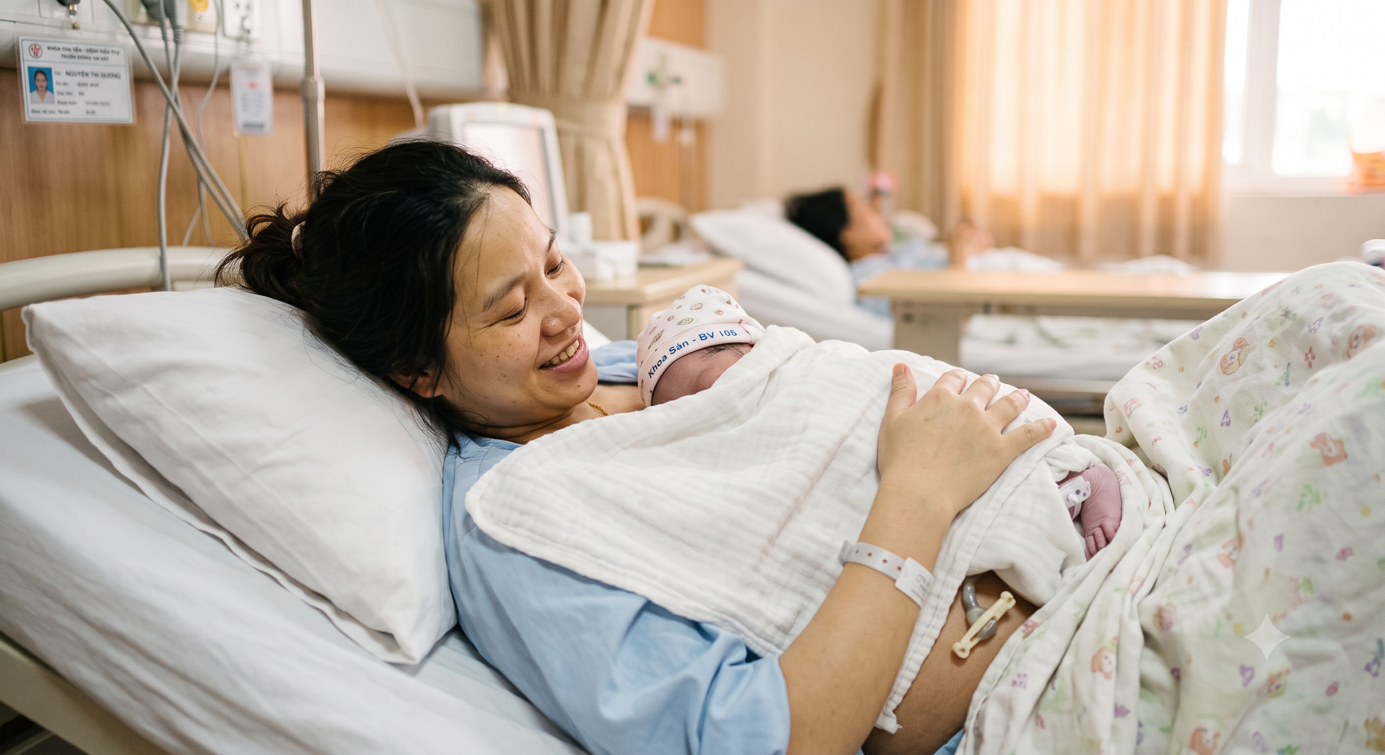 Phụ nữ sinh đủ 2 con trước 35 tuổi nhận 2triệu đồng (Ảnh minh họa tạo bởi A.I)