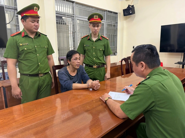 Trương Xuân Huy tại trụ sở công anẢNH: CÔNG AN CUNG CẤP