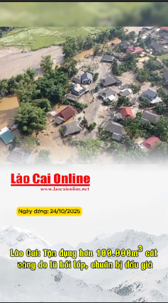 Lào Cai: Tận dụng hơn 100.000m³ cát vàng do lũ bồi lấp, chuẩn bị đấu giá 37 Annotation 2025 10 24 102511